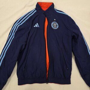 NYCFC Adidas Full Zip Reversible Anthem Jacket Size Men's Size XS